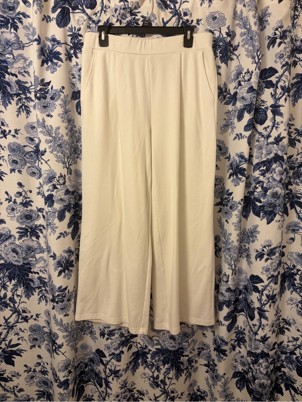 MELLODAY Cream Wide-Leg Pull-On Pants